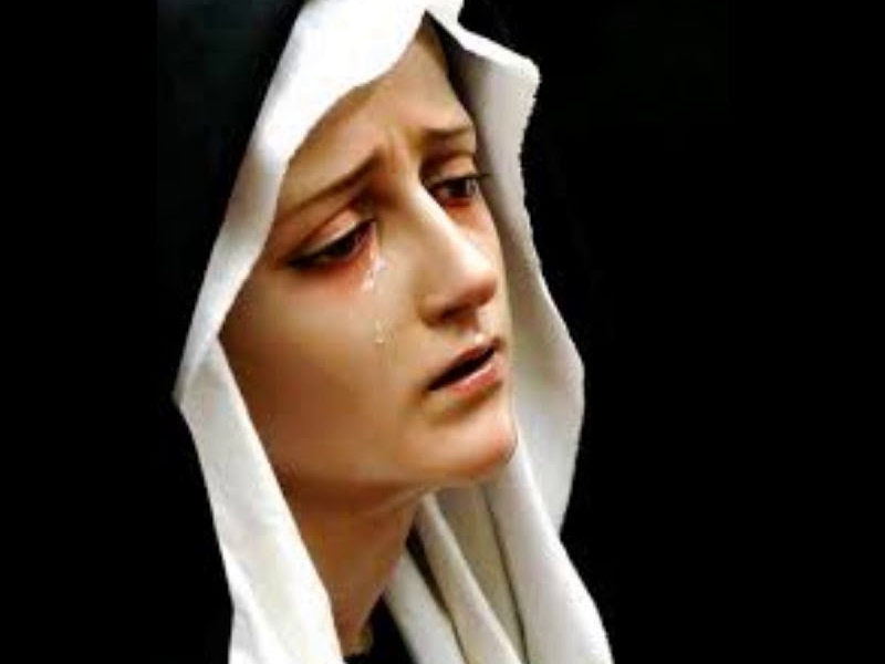 Sangue de Jesus, l&aacute;grimas de Maria