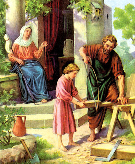 São José trabalhando com Jesus