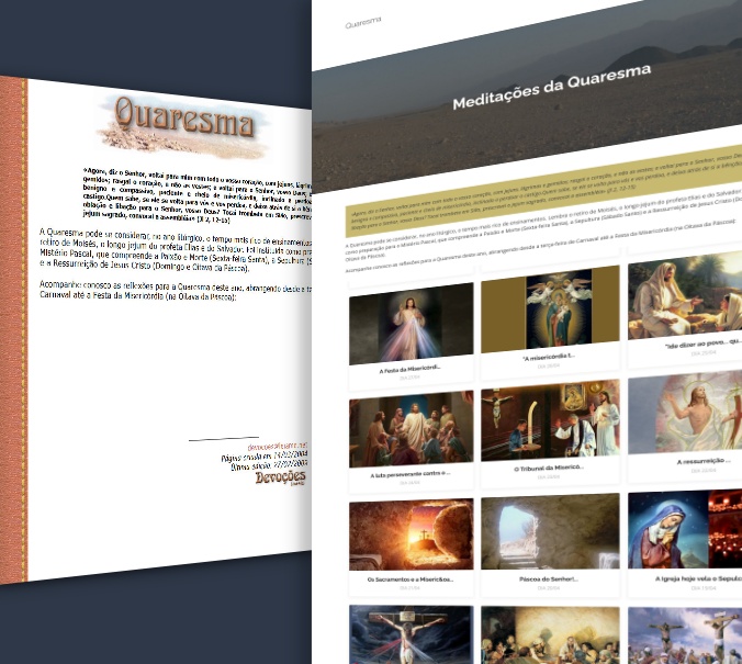 site com meditações para a Quaresma